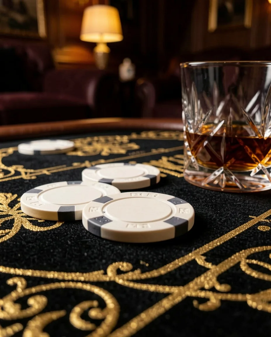 Prémium zsetonkészlet és klub lounge környezet